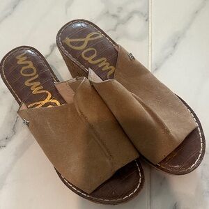 Sam Edelman Brown Suede Wedge Sandals